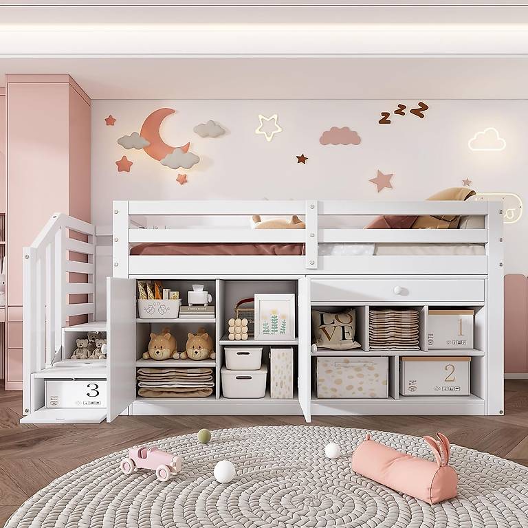 Lit superposé Enfant 90x200cm avec tiroirs et Rangement Canton Genève ...