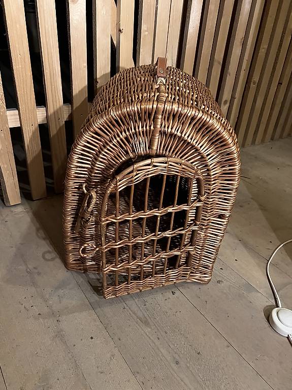 Grand Panier En Osier Naturel – Pour Chat Ou Petit Chien – 52 Cm De Long