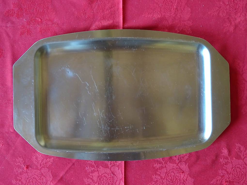 Grand Plat en inox 29 Cm - Stainless steel dish