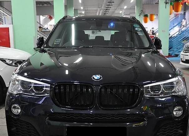 Nero Opaco  Coppia Per BMW F25 F26 X3 X4 2014-2018 Paraurti Nero Opaco Lucido M Colore Griglia Racing~p129689516