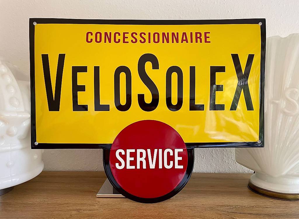 Plaque émaillée VELOSOLEX Canton Genève anibis.ch
