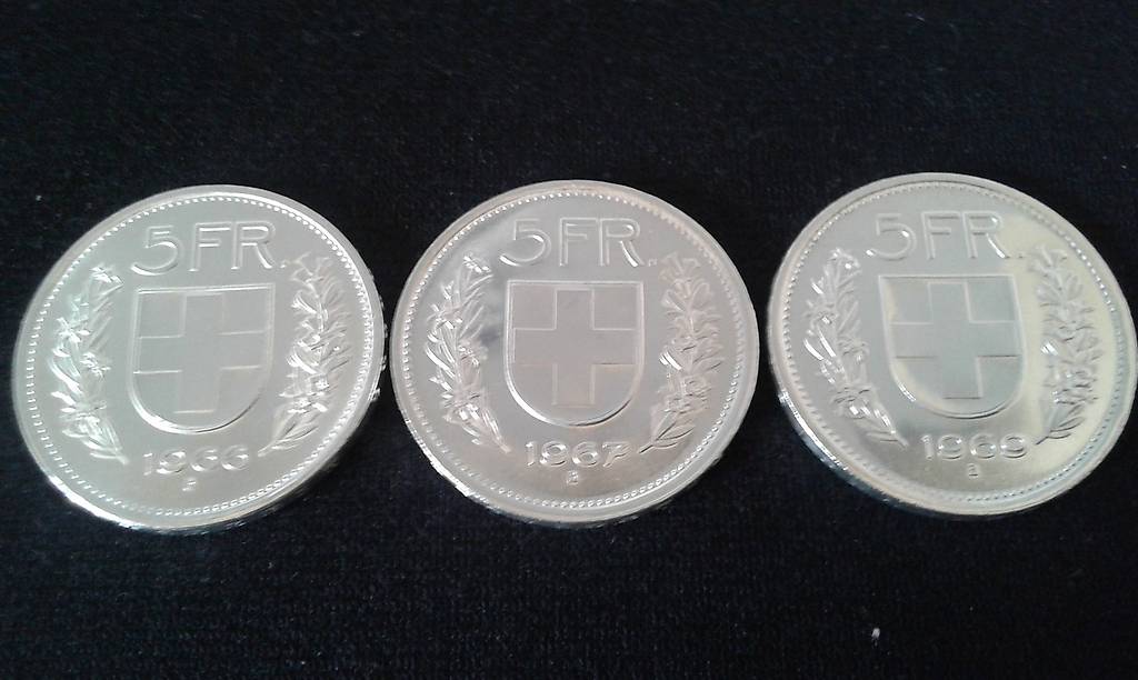 Münze 5 Franken 1967 1969 Fünfliber Fünffränkler im Kanton Solothurn