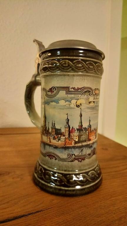 Lot De 2 Chopes à Bière Vintage Heylands - Allemagne Années 1980 - Occasion - Thème Brasserie
