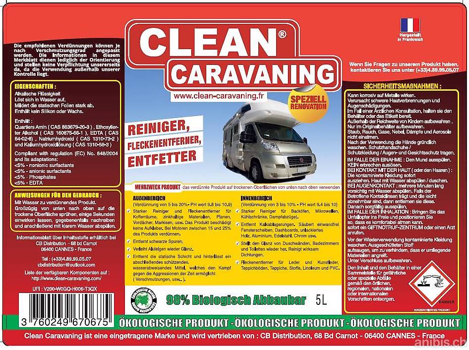 Clean Caravaning - produit nettoyant camping-car, caravane - 1 litre