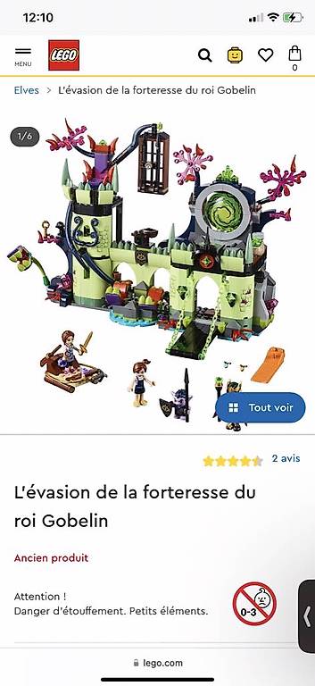 Lego 41188 - L'évasion de la forteresse du roi Gobelin. Canton Valais Lego 41188 - L'évasion de la forteresse du roi Gobelin. Canton Valais