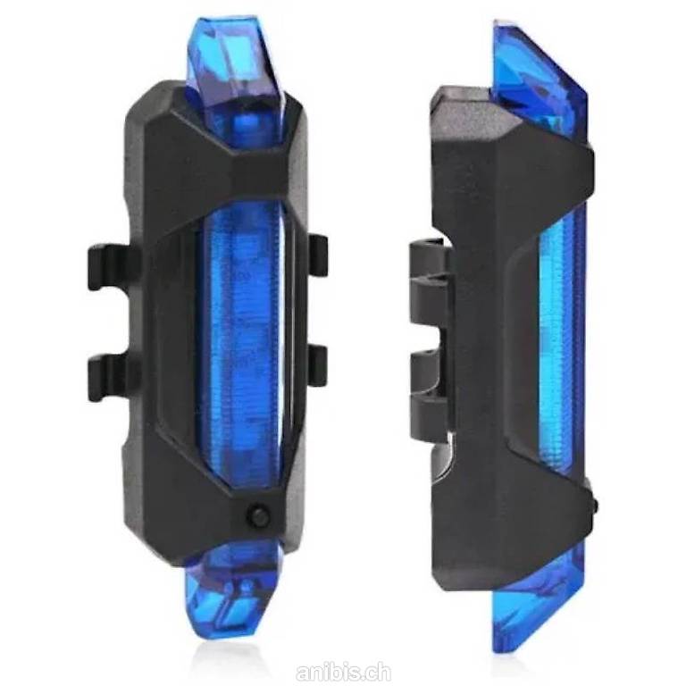 Fahrrad USB Wiederaufladbare Rücklicht Led Rücklicht (blaues Licht)