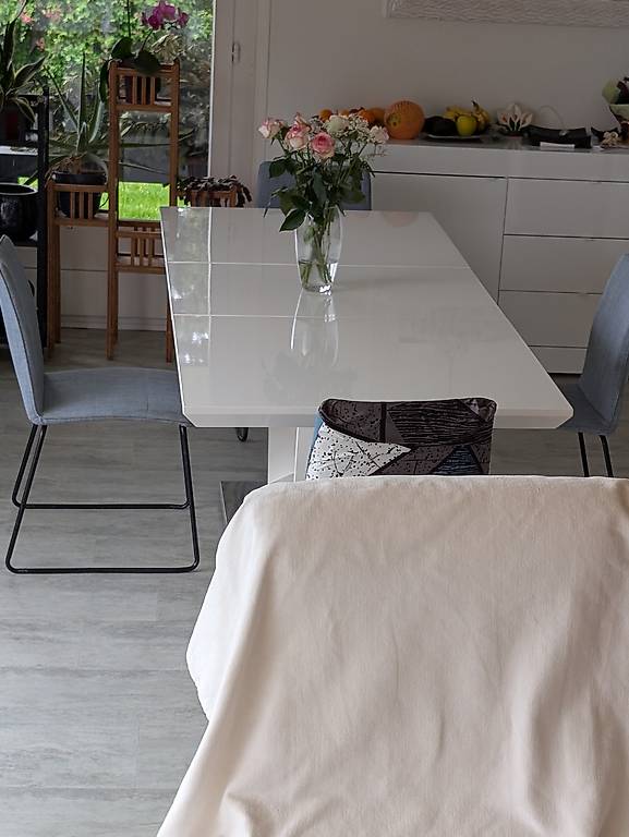 Table à manger à rallonge et avec 4 chaises Canton Vaud - anibis.ch