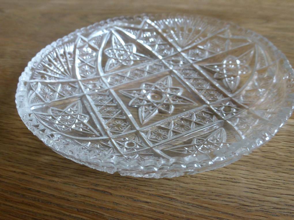 Lot De 6 Coupelles à Dessert Anciennes – Verre – Déco Géométrique Et Arabesques – 1970