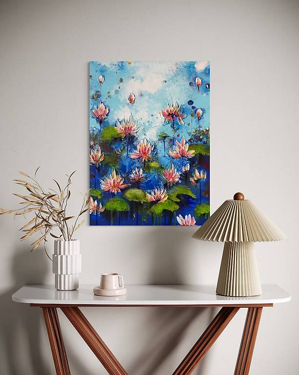 Peinture D'art Tableaux Original on Canvas Lotus Canton Genève - anibis.ch