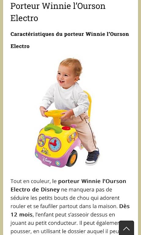 Kiddieland porteur clearance winnie