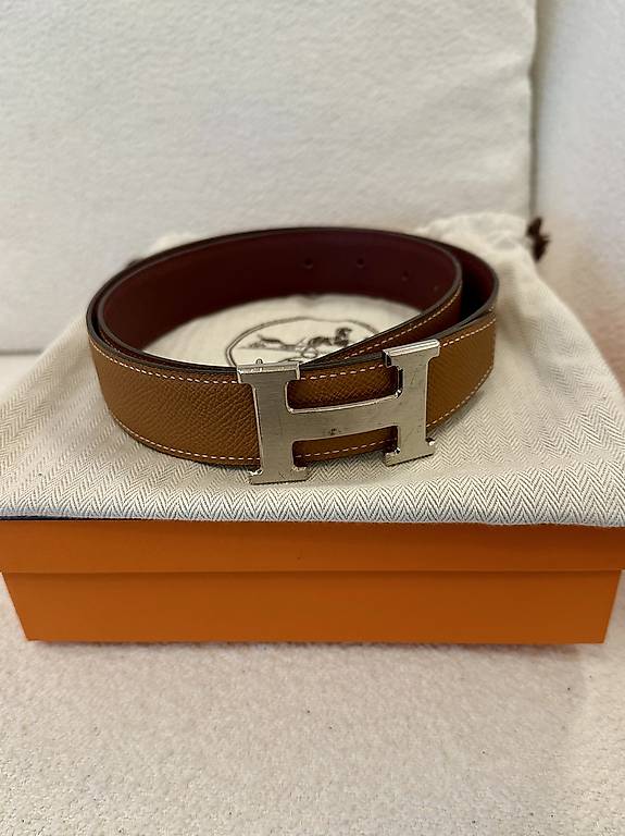 Ceinture et boucle Hermes 32mm reversible epsom rouge im Kanton Genf anibis.ch