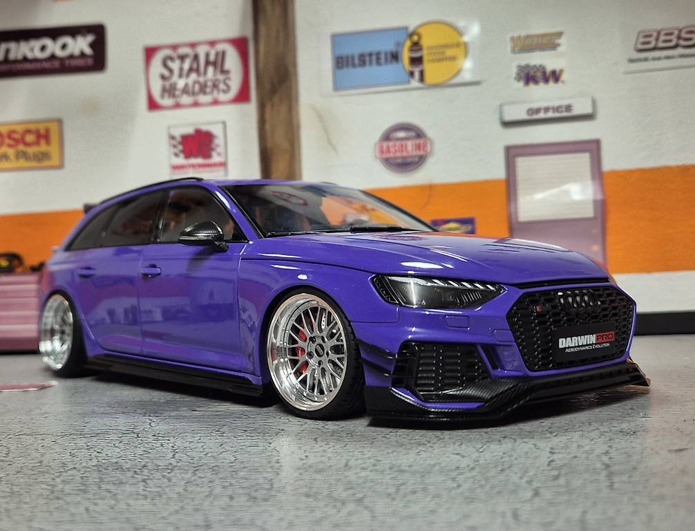1/18 AUDI RS4 B5 Red Modified umbau wheels BBS Alufelgen
