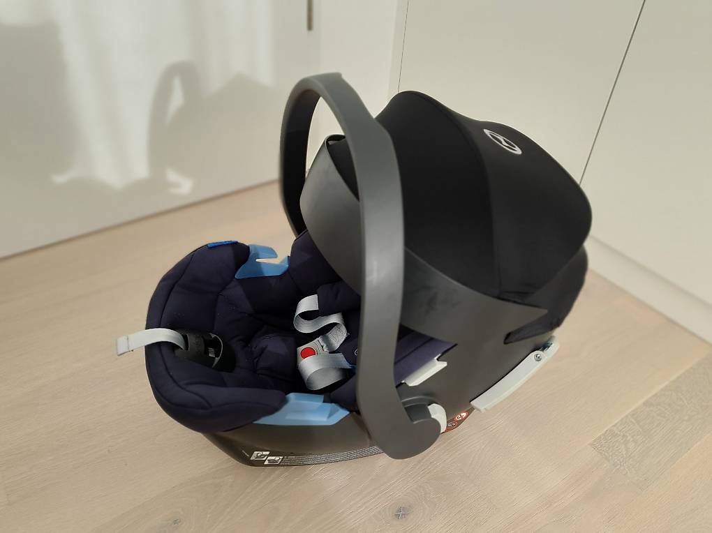 Housse Siège Auto Bébé En Coton Bio Compatible Cybex Aton Cloud Q-M - Modèle Raccoon