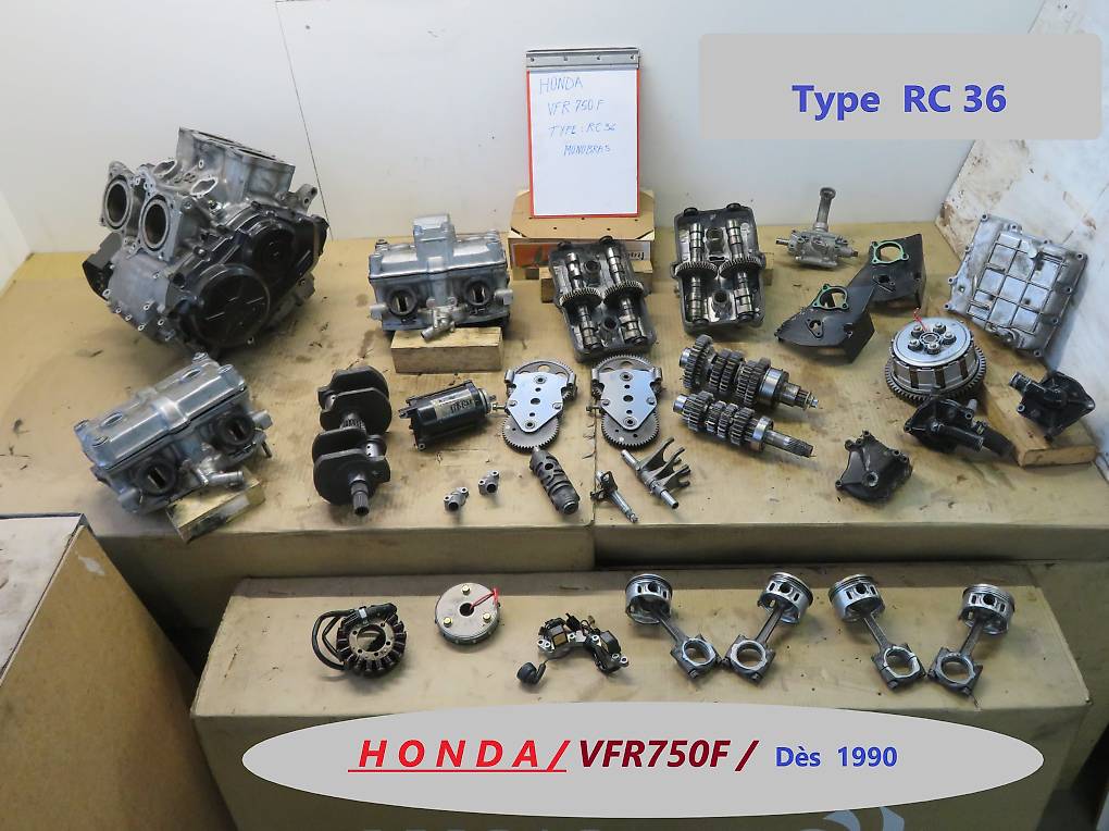 RC36/Honda/VFR750F/Monobras/Dès1990+Moteurs + pièces div. Canton Berne ...